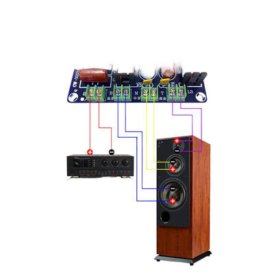 250W Audiophile 2-Way Crossover Divider  High-Frequency Mid-Low Adjustable Module for Home Theater Speaker