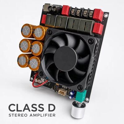 600W+600W Dual TPA3255 Versterker Board Fan Cooling Class D Stereo Versterker Board DC18-50V
