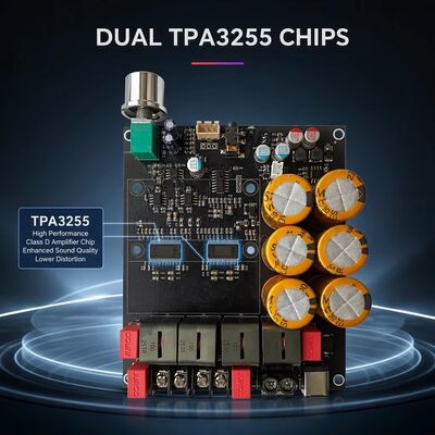 600W+600W Dual TPA3255 Versterker Board Fan Cooling Class D Stereo Versterker Board DC18-50V