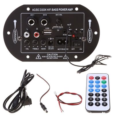D3OK HIFI Bass Power Home Amplifier Board voor 2 kanalen 2.0 AC/DC 12V 24V 220V Audio