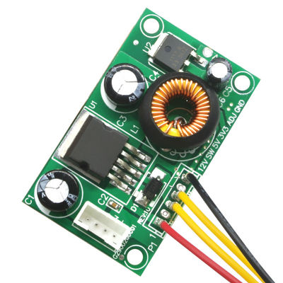 LCD-voedingsmodule met draad 12V tot 5V tot 3,3V DC-DC-stap-down-omvormer