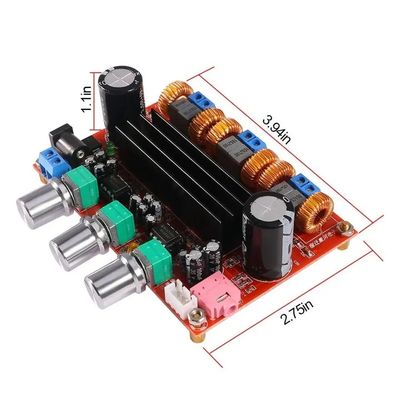 TPA3116D2 Audio-module 2.1 Kanaal Klasse D Versterkerbord met 200W uitgangsvermogen en DC12-24V breedspanning