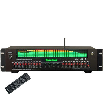EQ-8100 Professionele Hi-Fi Preamp Player BT 5.4 Optische Coaxiale Digitale Audio Decoder 20 Segment Equalizer Glasvezelapparatuur